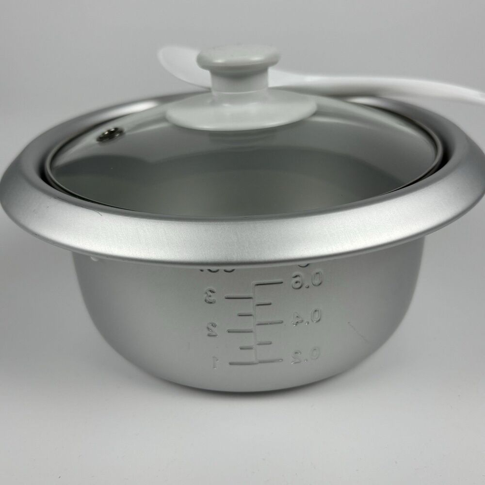 6 Cup Rice Cooker Inner Bowl & Lid Replacement - Fits Aroma, Elite Gourmet